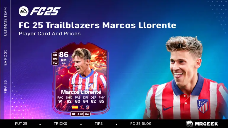 Tarjetas de Jugador y Precios de Marcos Llorente en FC 25 Trailblazers